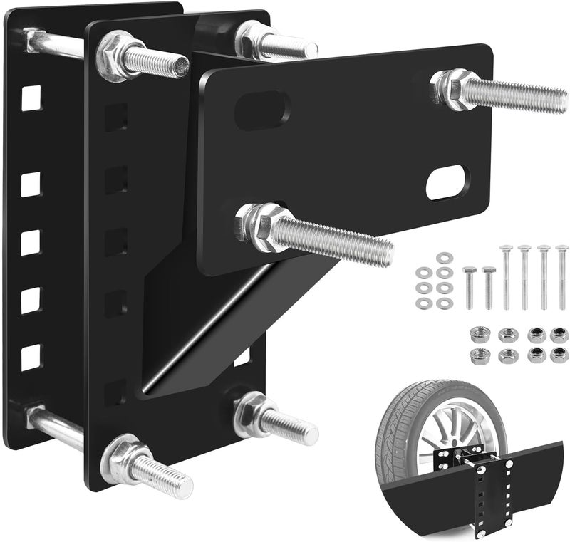 TNCZHYLX Spare Tire Mount, Universal Spare Tire Carrier Holder for Utility Trailer Boat, Fits 4 & 5 & 6 Lugs Trailer Wheels On 4", 4.5'', 4.75'', 5'' and 5.5'' Bolt Patterns (Black) - Image 1